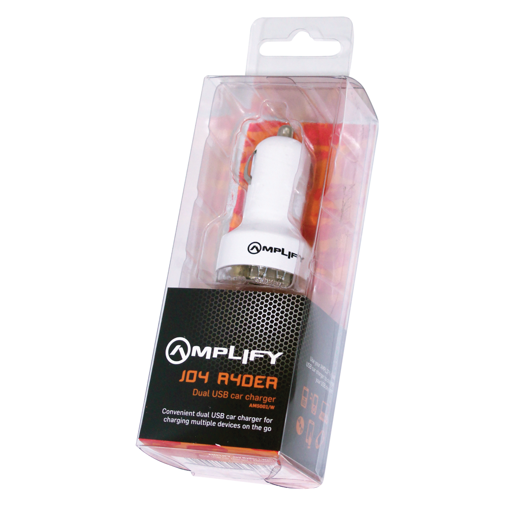 Amplify Dual USB Wall Charger – Joy Ryder, 2-Port Fast Charging Adapter