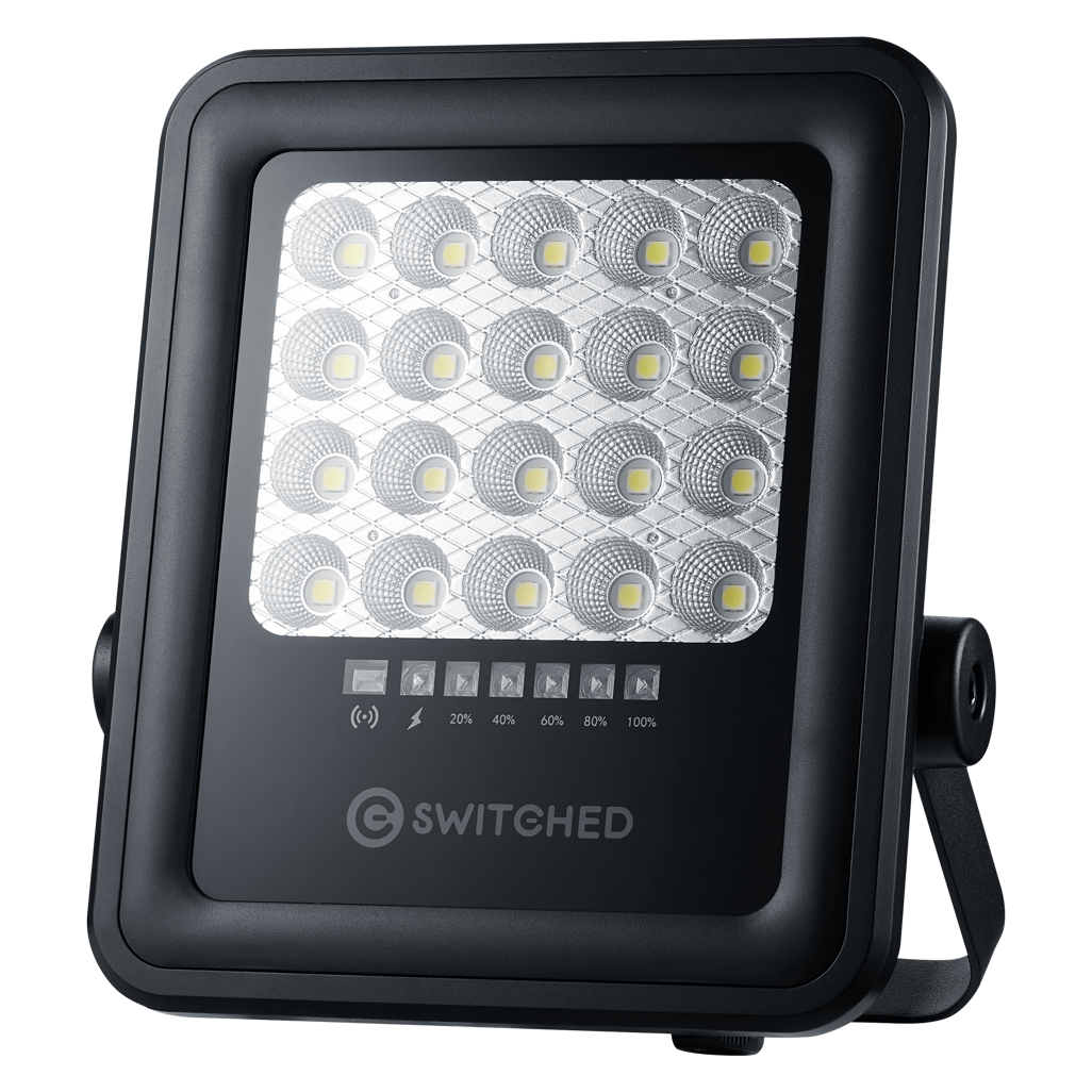 SWITCHED Urban PRO Series – 50W Solar Floodlight with Remote