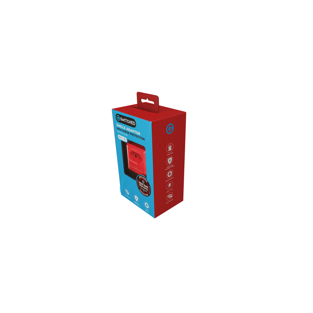 SWITCHED 1 Way High Surge Network Safe Adaptor