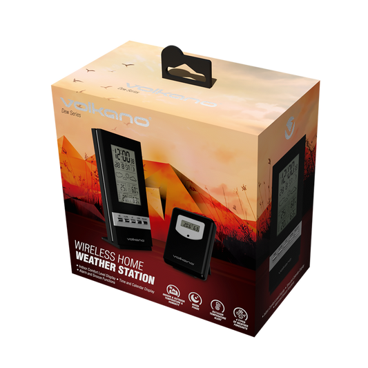 Volkano Dew series Weather Station - Black