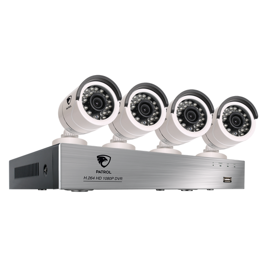 Patrol 8 Channel 4 x Bullet Camera 1080P 1TB DVR Kit